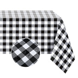 Romanstile Square Vinyl PVC Tablecloth, 100% Waterproof Buffalo Plaid Plastic Table Cloth, Oil Proof Heavy Duty Wipeable Table C