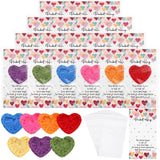 Mindsoft 140 Sets Christmas Emotional Cheer Support Gift Bulk Cute Hand Crocheted Pocket Hug Heart Inspirational Cards and Bags 