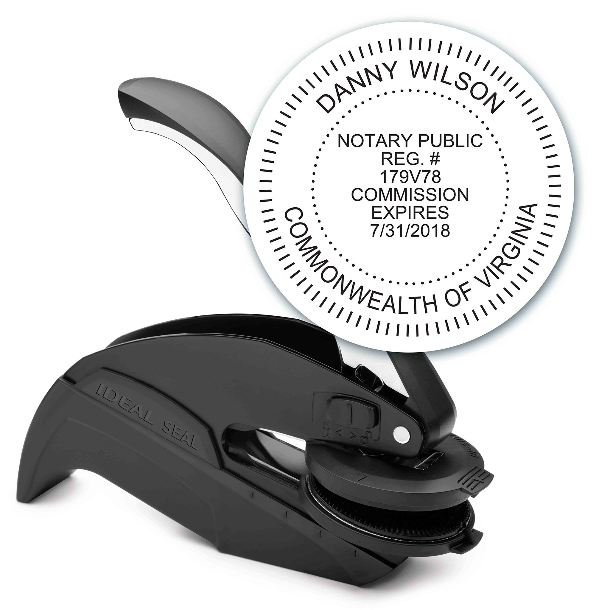 Notary Seal Round Embosser For Oklahoma State - Includes Gold Burst Se ...