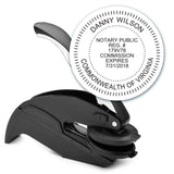 MaxMark Notary Seal Round Embosser for Virginia State - Includes Gold Burst Seal Labels (50 Count)