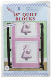 Jack Dempsey Stamped White Quilt Blocks 18X18 6/PkgSunbonnet Girl