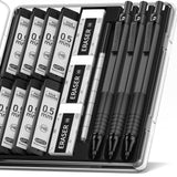 Four Candies 0.5mm Mechanical Pencil Set with Case, 3PCS Metal Artist Lead Pencil with 8 Tubes (480PCS) HB Lead Refills, 3 Erase