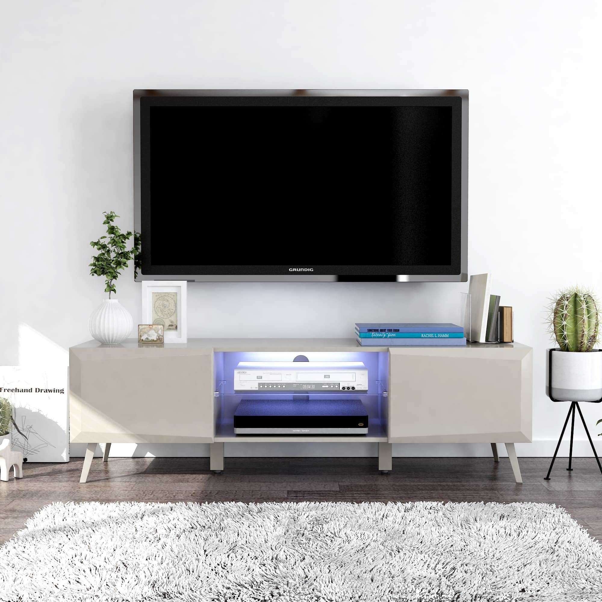 Anderson Teak Altus 59' Tv Stand, Large, Grey