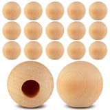 Pinkunn Wood Finials Dowel Rods Caps Unfinished Drawer Knobs Pulls Handles Small Wooden Rods Caps for Crafts, DIY, Cabinet, Furn