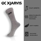 Xjarvis Texas Mens Formal Crew Socks For Office Business School Uniform & Work Use | Cotton Rich Odour-Free Breathable Calf-Length Socks For Men |Pack Of 3 (Black),Black,,B0CQK6LSRS