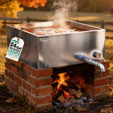 WantJoin Maple Syrup Evaporator Pan 24 GAL - Syrup Evaporator Pan Stainless Steel w/Thermometer, Make 360 Bottles of 50oz, Upgra