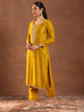 Libas Women'S Silk Blend Kurta Set (49503 Mustard L