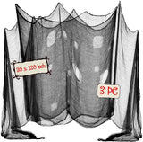 Evoio Halloween Decorations Creepy Cloth, 3 PC 120 X 30inch Black Scary Gauze Spooky Cloth, Freaky Loose Creepy Clothes, Hallowe