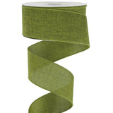 MEEDEE Sage Green Wired Ribbon - 2.5 Inch Christmas & Fall Burlap Ribbon - 25 Yards for Tree, Wedding Decorations, Bow Making