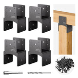 Antsky 4Pack 6x6 Post Anchor Connector , Stainless Steel Post Caps Tie Bracket for 6x6 and 6x8 Wood Posts, Beam Anchor Connector