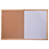 Roger & Moris Rubber Wood Framed Combination Board Non Magnetic Whiteboard and Cork Board for Home, Office and School (Size :