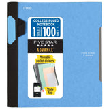 Five Star Advance Spiral Notebook + Study App, 1 Subject, College Ruled Paper, 81/2 X 11, 100 Sheets, Spiral Guard, Movable T