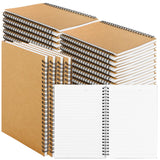 MIVIDE 48 Pack A5 Bulk Spiral Notebooks with Kraft Cover, 8.3 x 5.8 Inch 120 Pages Hardcover Spiral Lined Notebook Journal, Line