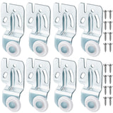Blulu 8 Pack Closet Sliding Door Roller Hardware Kit, 7/8 Roller Wheels with 1/2 Offset and 1/4 Offset for Top Hung Bypass Slidi