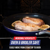 Blue Diamond Cookware 12 Frying Pan Skillet, Diamond Infused Healthy Ceramic Nonstick, PFAS and PFOA-Free, Dishwasher Safe, Ov