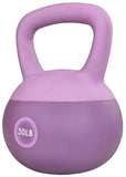 Fitvids Soft Kettlebells - Sea and Iron Sand Filled Weights for Women and Men - Color Coded Soft Vinyl Kettlebells, 30-Pound
