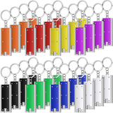 Hicarer 32 Pieces Flashlights Keychain Bulk Mini Powerful LED Keychain Lights Portable Flashlight for Emergency Camping Outdoor 