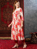 Gosriki Women'S Cotton Blend Straight Printed Kurta With Pant (Fulan Red-Nw-Gs_S_Red_Small),Red,,B0D73YWQZQ