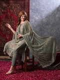 Anni Designer Women'S Rayon Blend Printed Straight Kurta With Pant & Dupatta (Vice Grey-Vks02_M_Grey_Medium),Grey,M,,,