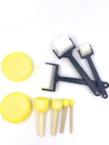 MyBox Sponge Brush Ser for Painting, Art and Craft Projects Roller Sponge Brush, Round dab Brushes & Round Sponges
