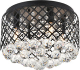 Elegant Lighting Ld5010F13 Tully 4 Light 13-1/2 Wide Flush Mount Ceiling Fixtur, Chrome