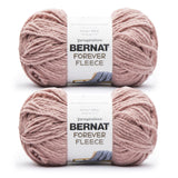 Bernat Forever Fleece Rose Hip Yarn - 2 Pack of 280g/9.9oz - Polyester - 6 Super Bulky - 194 Yards - Knitting/Crochet