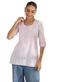 Libas Women'S Cotton Floral Straight Kurti (29284 Pink