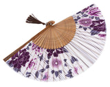 Amajiji 8.27(21cm) Hand Held Bamboo Silk Folding Fan Hand Fan,Chinese/Japanese Charming Elegant Vintage Retro Style,Women Lady