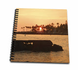 3dRose db_107111_2 Sunset in Kailua KonaMemory Book, 12 by 12Inch