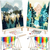BAISITE Paint by Numbers Kit for Adults Beginners,16 Wx20 L 2 Pack Canvas for Painting Kits for Adults in Colorful Box 7172 Alre