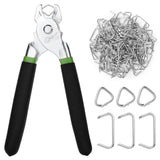 Mr. Pen Hog Ring Pliers Kit - 110 Pack 3/4 Galvanized Rings & Pliers for Fencing & Automotive Upholstery