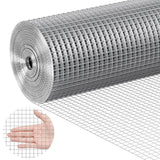 VEVOR Hardware Cloth, 1/2 inch 24in x 50 ft 19 Gauge, Hot Dipped Galvanized Wire Mesh Roll, Chicken Wire Fencing, Wire Mesh for 