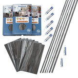 Palisade 25.6 in. x 14.8 in. Interlocking Vinyl Tile Shower and Tub Surround Kit in Hermitage Granite