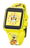 Nickelodeon SpongeBob SquarePants Yellow LED Screen Kids Smartwatch with Printed Silicone Strap, Voice Recorder, Alarm, and Pedo