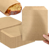 Eersida 200 Pcs Kraft Paper Treat Bags Mini Paper Small Flat Favor Silverware Party Favor Envelopes Merchandise Bags for Snack C