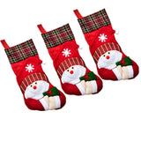 Forty Wings 3 Pcs Large 3 D Santa Claus Plase Toy Candy Bag and Stocking Socks Treat Bag Goody Bag Gift Wrappig Bag Santa Claus
