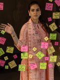 Libas Womens Printed Silk Blend Straight Kurta With Salwar And Dupatta Peach S
