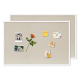DAHAPYBOO Cork Board with Linen White 2Pack,Bulletin Board 36x24 Hanging Corkboards for Office Home School Message Board or Visi