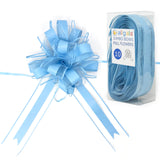 Allgala 10-PC 8 Inch Jumbo 2.5 Inch (6.4CM) Width Organza Ribbon Pull Flower Bow for Gift Wrapping Baskets Wedding D cor - Ligh