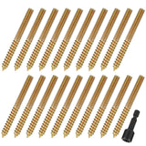 Hicarer 20 Pack 5/16-18 x 4 Inch Hanger Bolts Double Headed Bolts with Driver Self Tapping Screw Threaded Rod Screws for Furnitu