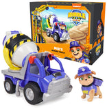 Rubble & Crew, Mixs Cement Mixer Toy Truck with Action Figure and Movable Construction Toys, Kids Toys for Ages 3 and Up