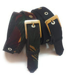 Generic Women Millatry Jungle Print Belt And Plain Black Belt For Jeans And Casual Wear 2Pcs Combo