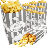 CUSINIUM 1oz Gray Paper Popcorn Bags (100-pack) - Carnival Theme - Customizable