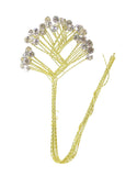 Floral Accessories - Rhinestone Quintet Gold Stem 5in X 2-1/2in Rd, Dazzle, Miscellaneous, 12 Pieces