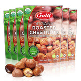 Galil Organic Roasted Chestnuts, Pack of 6, 3.5 oz Bags, Shelled Chestnut, Chestnuts Roasted Peeled
