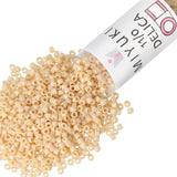 Miyuki Delica Seed Beads - Size 11/0 (1.6 mm), DB1591, Matte Opaque Pear AB, 7.2 g, Approx. 1440 Beads, Made in Japan