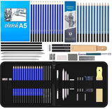 Corslet Drawing Kit 47 Pcs 35 Pcs Drawing Pencils Set And 12 Pcs Sketch Pencil Set Art Supplies Sketching Set Artist Kit For Ske