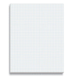 Better Office Products Graph Paper Pad, 8.5 x 11, 50 Sheets, Double Sided, White, 4x4 Blue Quad Rule, Easy Tear, Grid Paper, G