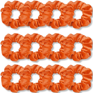 IVARYSS Orange Scrunchies, Premium Velvet Soft Fall Hair Scrunchy, Halloween Thick Elastic Bands, Hair Accessories for Women and