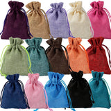 Brown Leaf Small 7x9 Cm Multicolour Burlap Jute Linen Gift Bags Pouches Potli Bags for Wedding Anniversery Party Supply Return G